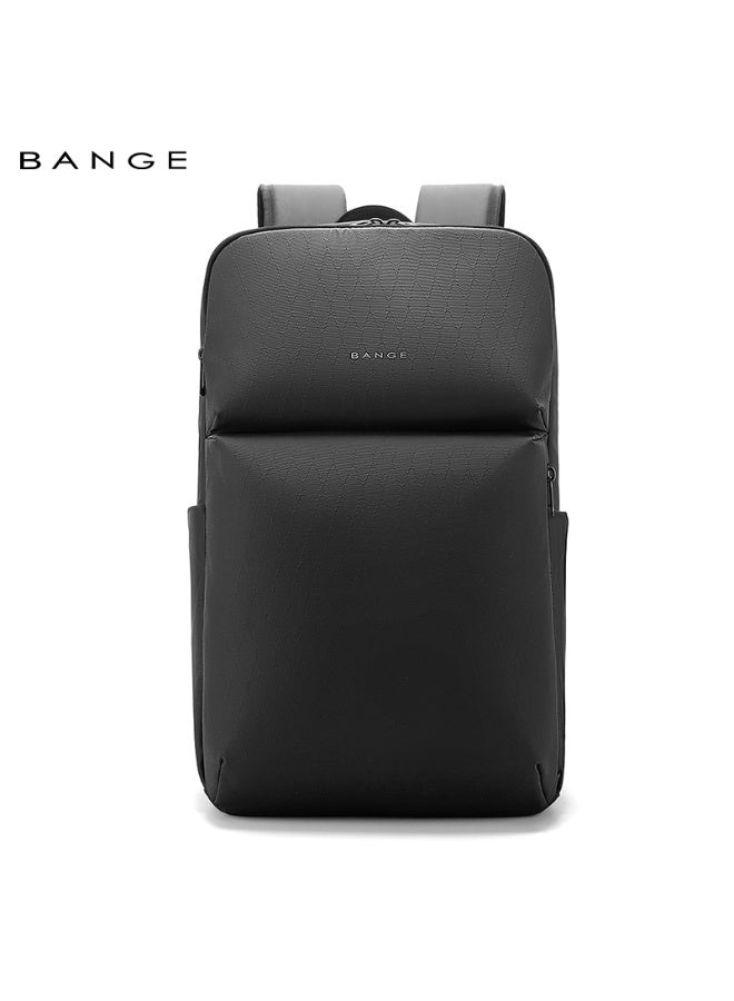 BANGE  Large Capacity Daily 15.6inch Light Waterproof Business Laptop Men Backpack 3065 Black - Image 1