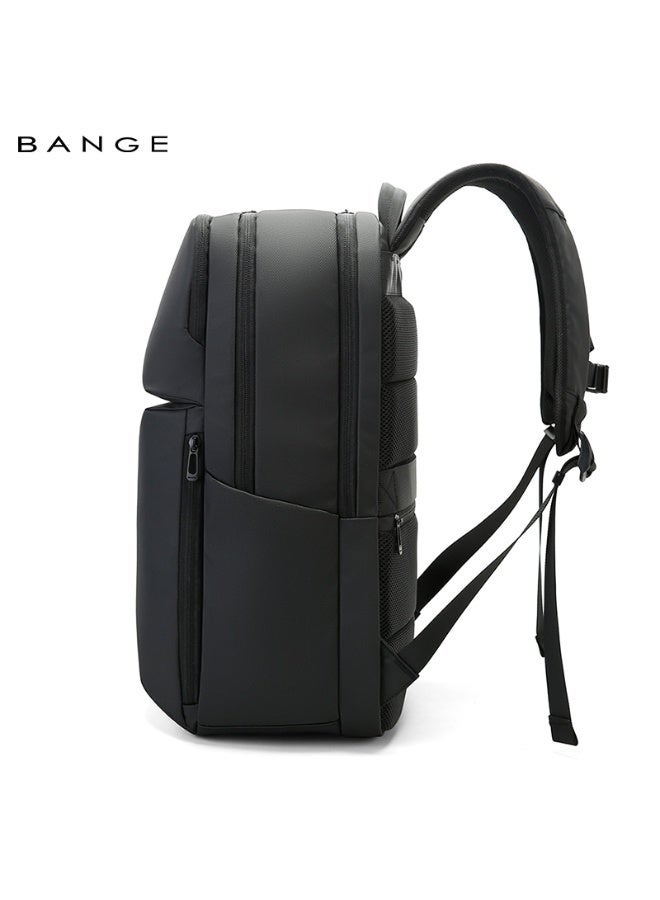 BANGE  Large Capacity Daily 15.6inch Light Waterproof Business Laptop Men Backpack 3065 Black - Image 4