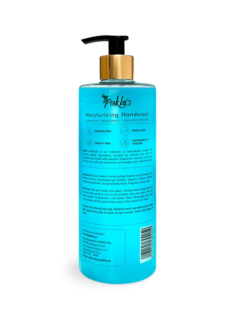 Pakhi's Pakhi’s Liquid Hand Soap – Twin Pack (2 x 500ml) - Moisturizing Foaming Hand Wash for bathroom and kitchen with Pump - Luxurious Nourishment for Your Skin (Citrus Charm + Fresh Ocean) - Image 5