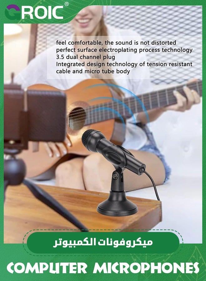 GROIC Microphone for Computer Computer Microphone, USB Plug and Play Omnidirectional Mic with Desktop Stand for Gaming, Studio, for PC, Laptop - Image 5