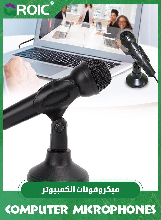 GROIC Microphone for Computer Computer Microphone, USB Plug and Play Omnidirectional Mic with Desktop Stand for Gaming, Studio, for PC, Laptop - Image 4