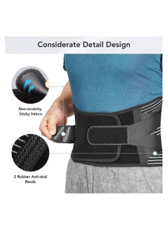 Y&D Back Brace, Lower Pain Relief with 7 Stays, Adjustable Support Belt for Work, Brace Relief,Anti-skid Lumbar Sciatica Scoliosis Men and Women  - Image 3
