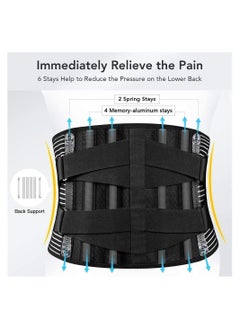 Y&D Back Brace, Lower Pain Relief with 7 Stays, Adjustable Support Belt for Work, Brace Relief,Anti-skid Lumbar Sciatica Scoliosis Men and Women  - Image 5