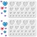 Zyghjort 2 Pcs Heart Silicone Molds Epoxy Resin Mold Fondant Molds Mixed Size HeartShaped Casting Jewelry Mold for Making Earrings Jewelry Making Crafting Projects Valentine Gift DIY Charms - Image 2