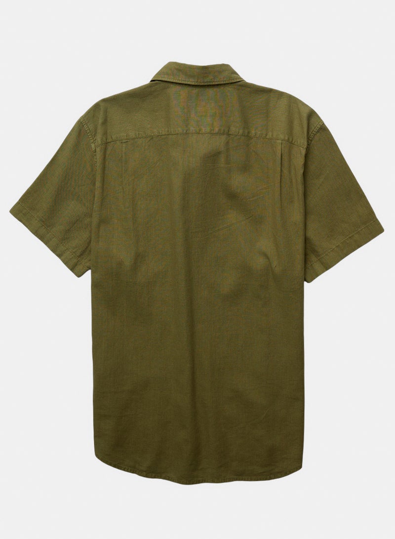 American Eagle AE Linen-Blend Short-Sleeve Button-Up Shirt - Image 2