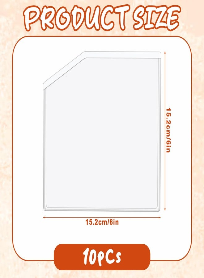 Larrel 10PCS Adhesive Clear Corner Pockets, 6x6 Inch Sticky Pocket Sleeves, Corner Storage Pockets for Add Extra Storage Space to Folder, Notebook and Journal, Planner Accessories for Home, Office, School - Image 2