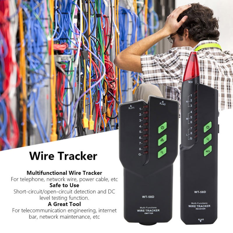 MESTEK Wire Tracker: Multifunctional Cable Locator With RJ11 RJ45 Cables - Fast Breakpoint Location Short-Circuit Detection for Telecommunication Engineering Network Maintenance - Image 5