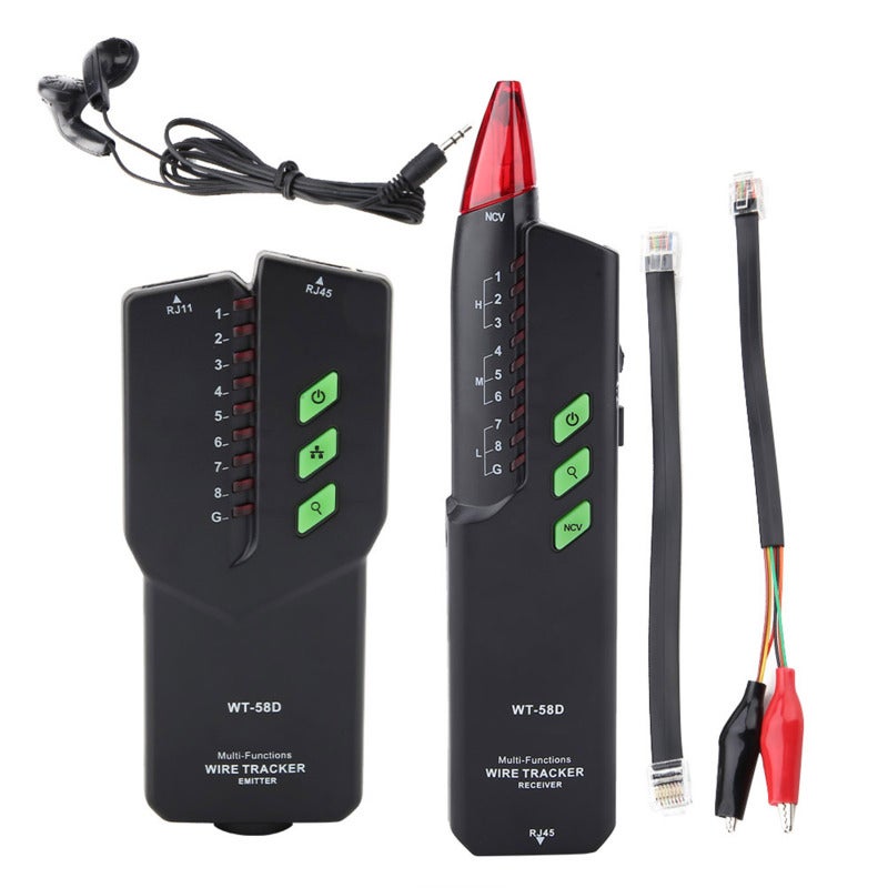 MESTEK Wire Tracker: Multifunctional Cable Locator With RJ11 RJ45 Cables - Fast Breakpoint Location Short-Circuit Detection for Telecommunication Engineering Network Maintenance - Image 1