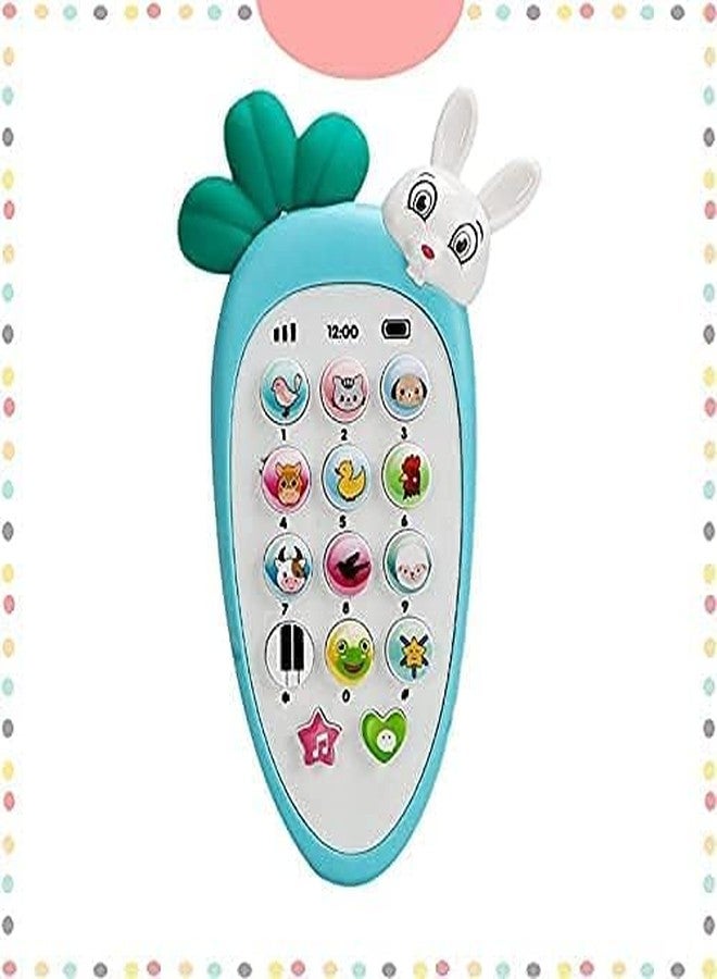 TRENDERA | Style Cute Rabbit Face Pretend Play Cell Phone Toy for Kids, Toddlers with Music, Ringtones, Lights - Birthday Party Favors and Gifts for Boys and Girls (Multicolor) - Image 4