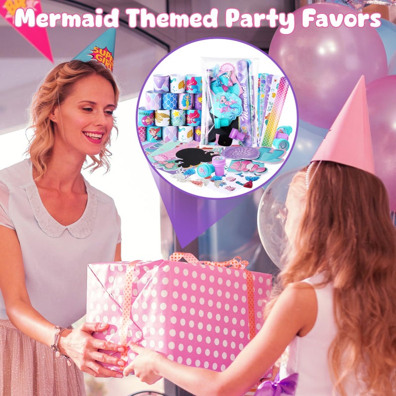 BenLouis 120Pcs Mermaid Party Favors Little Mermaid Pencils Stickers School Stationery Bulk for Kids Sea Birthday Decor Baby Shower Candy Goodie Bag Stuffer Classroom Rewards Pinata Supplies - Image 5