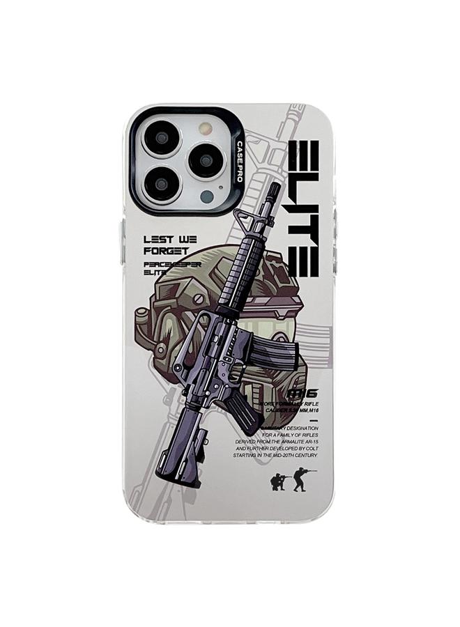 اس-توب جراب لهاتف iPhone 13 Pro Max مصنوع من مادة البولي كربونات المطلية بالفضة - Image 1