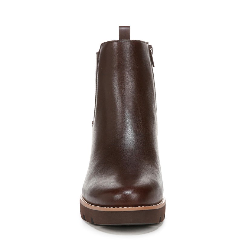 VIONIC Women's Aria Booties, Dark Brown Leather, 10, Medium - Image 4