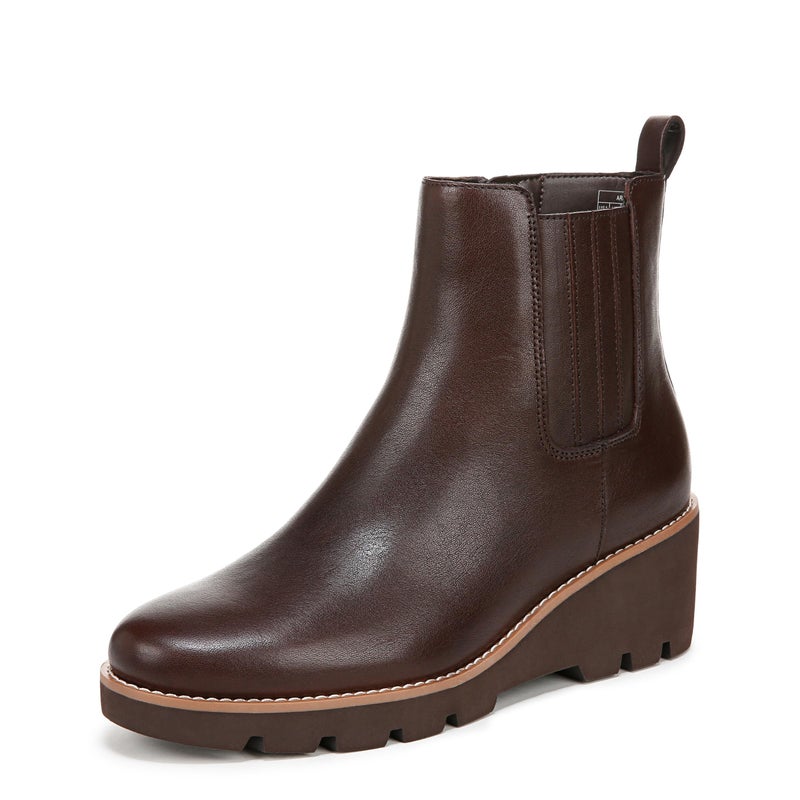 VIONIC Women's Aria Booties, Dark Brown Leather, 10, Medium - Image 1
