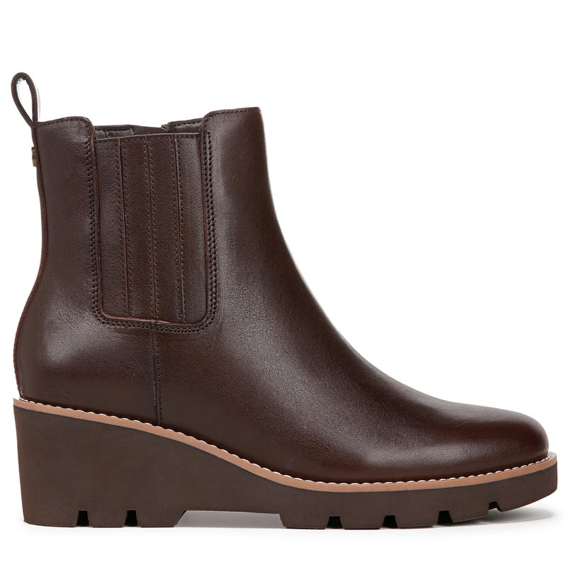 VIONIC Women's Aria Booties, Dark Brown Leather, 10, Medium - Image 3