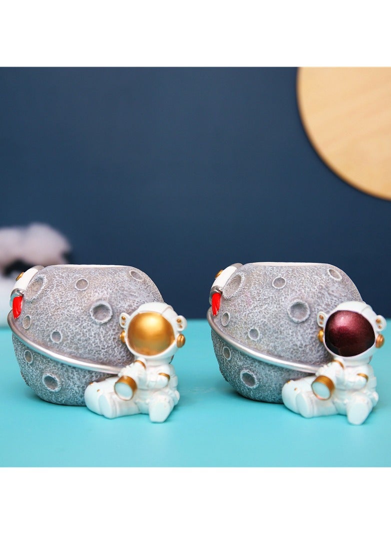 KASTWAVE Astronaut Pen Holder, for Kids Astronaut Pen Organizer Fairy Figure Pen Holder, for Desk Decoration, Back to School Gift, for Kids (Purple) - Image 3