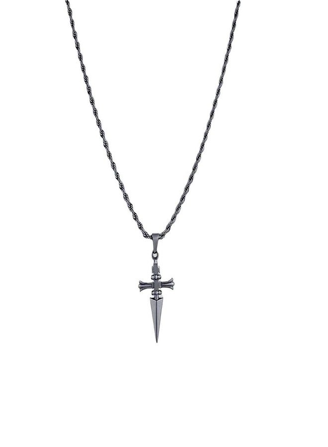 Teemotutu Kurapika's Chain Necklace Anime Inspired Jewelry Judgment Chain Pendant for Anime Fans (H-X-H Black) - Image 1