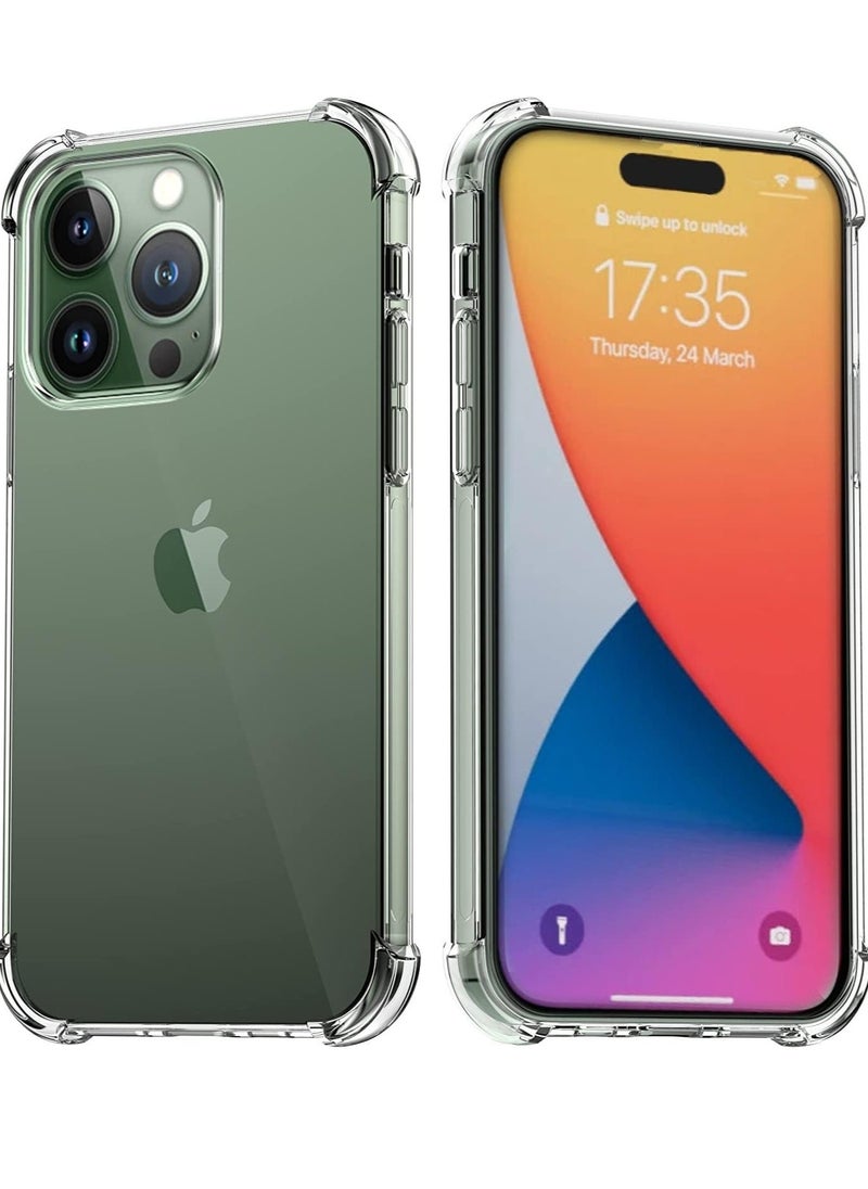Raxoom iPhone 14 Pro Max Case Cover Clear Back Air Cushion Soft Silicone Shockproof Anti-Scratch Protective Bumper Shell Corner for iPhone 14 Pro Max - Image 1