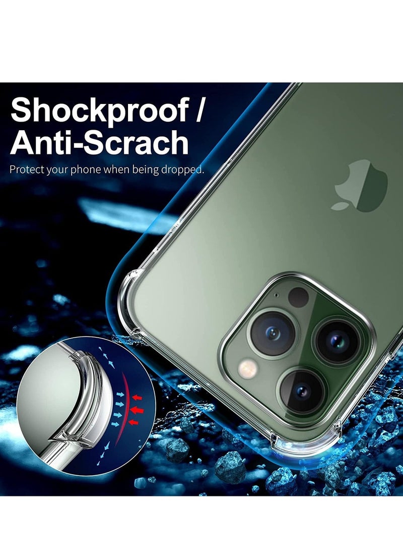 Raxoom iPhone 14 Pro Max Case Cover Clear Back Air Cushion Soft Silicone Shockproof Anti-Scratch Protective Bumper Shell Corner for iPhone 14 Pro Max - Image 2