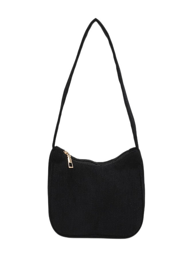Caviotess Fashion Corduroy Underarm Bag Casual Women Tote Shoulder Bag Clutch Purse Travel Handbag - Image 2