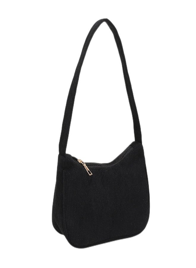 Caviotess Fashion Corduroy Underarm Bag Casual Women Tote Shoulder Bag Clutch Purse Travel Handbag - Image 1
