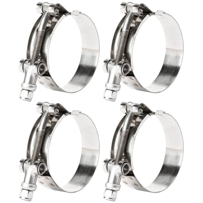 ISPINNER 4 Pack 15 Inch 304 Stainless Steel TBolt Hose Clamps Clamp Range 4450mm for 15 Hose ID Pack of 4