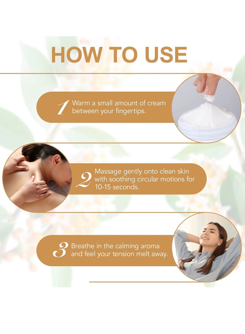 ALIVER 120g Frankincense Oil Massage Cream Frankincense Balm Lotion with 100% Pure & Natural Frankincenses Oil Moisturize Hydrates Restores Skin Frankincenses Cream for Muscle Support - Image 3