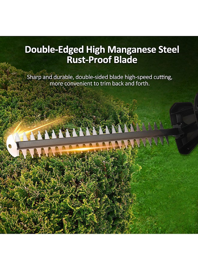 Generic Cordless Hedge Trimmer 21V Battery Bush Trimmer Electric Hedge Trimmer for Pruning 21 Inch Dual-Action Blade with 4.0Ah Battery and Charger Grass Trimmer for Shrub Branch and Lawn  - Image 4