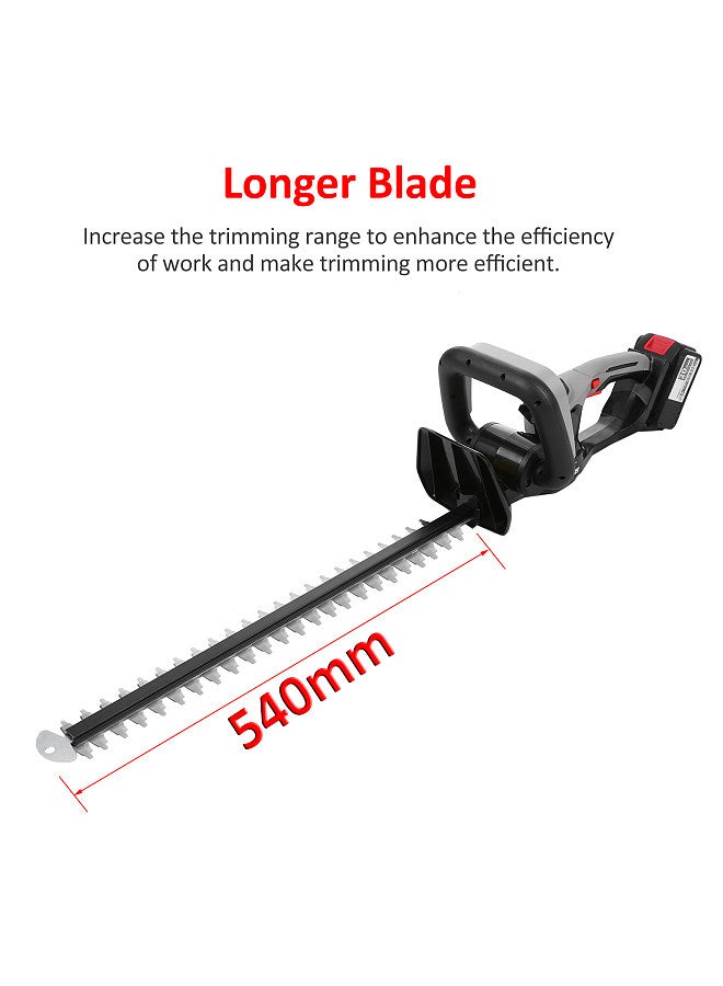 Generic Cordless Hedge Trimmer 21V Battery Bush Trimmer Electric Hedge Trimmer for Pruning 21 Inch Dual-Action Blade with 4.0Ah Battery and Charger Grass Trimmer for Shrub Branch and Lawn  - Image 5