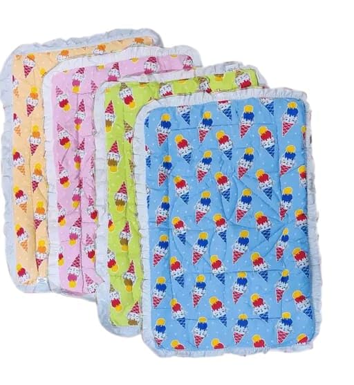 Khodal Enterprise New Born Baby Soft Cotton Mattress Set of 4 Pcs |Godari | Godadi | Bed Protector |Crib Sheet | Bedding Set |Comfort Sleep for Your Little One(1026)  - Image 2