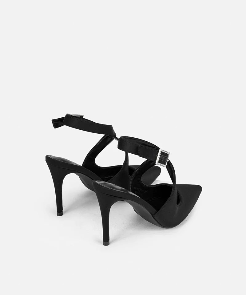 Ipekyol  Criss Cross Rhinestone Heels for Women | Best Price UAE