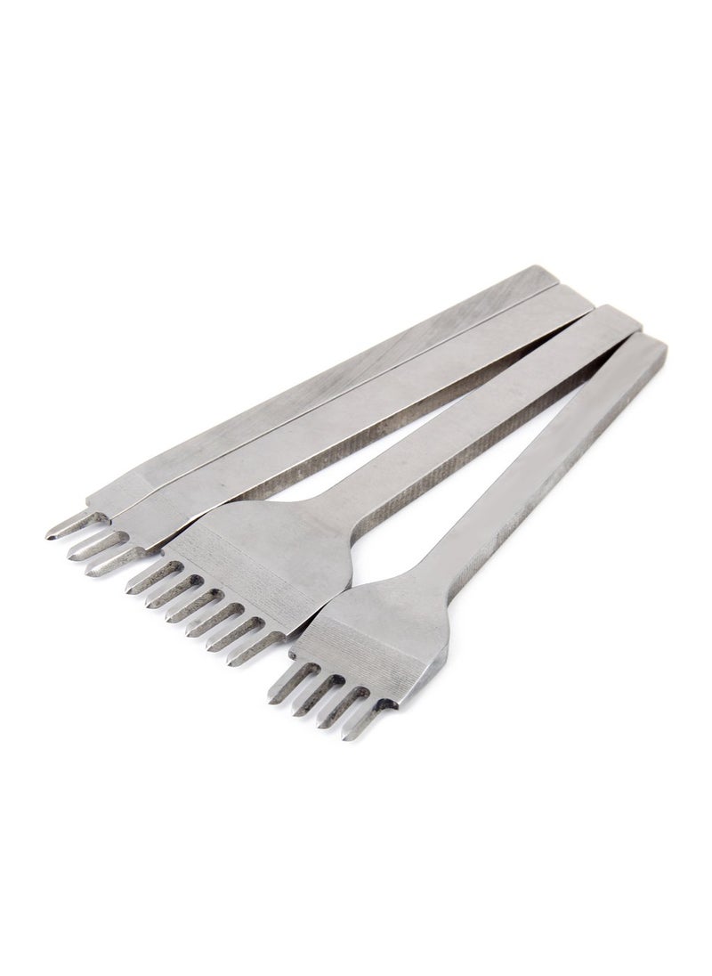 Generic Generic Set 4pcs DIY Leather Craft Tools Hole Punches Stitching Punch Tool Set Prong 4mm  - Image 3