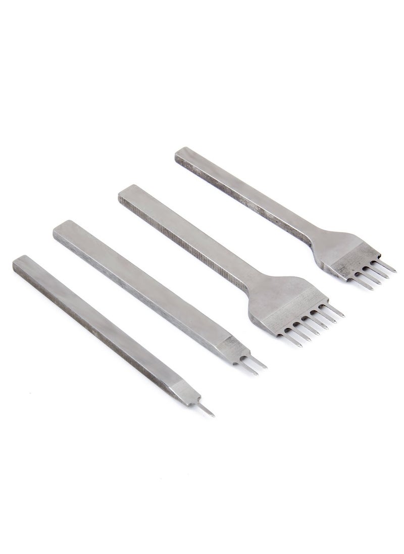 Generic Generic Set 4pcs DIY Leather Craft Tools Hole Punches Stitching Punch Tool Set Prong 4mm  - Image 2