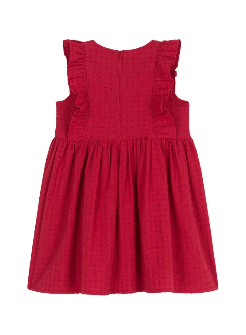 Petit Bateau Ruffled Red Dress