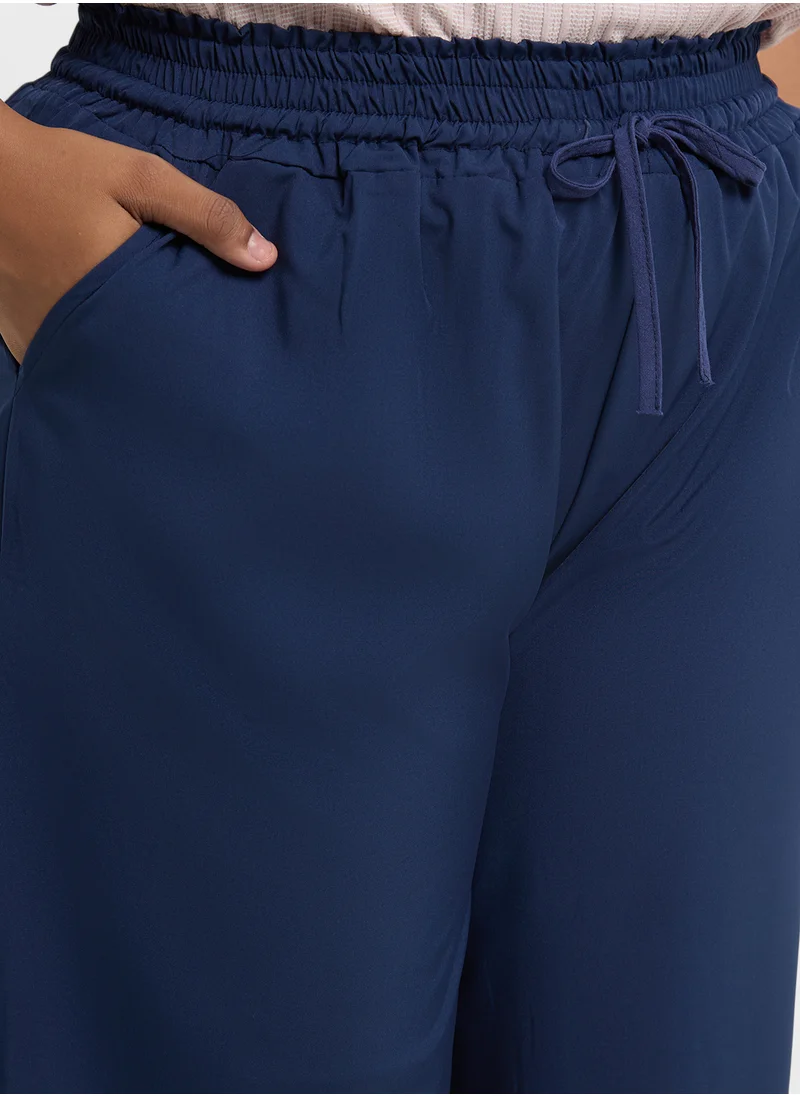 Ginger Plus Elasticised Waist Wide Fit Pants