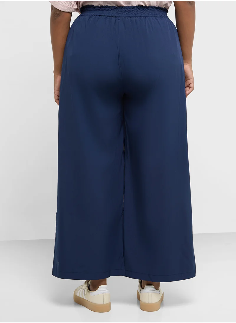 Ginger Plus Elasticised Waist Wide Fit Pants
