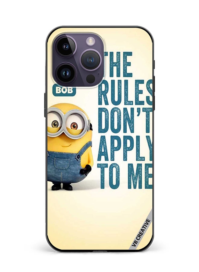 VR CREATIVE Protective Case Cover For Apple iPhone 15 Pro The Rules Don't Apply For Me Design Multicolour - Image 1