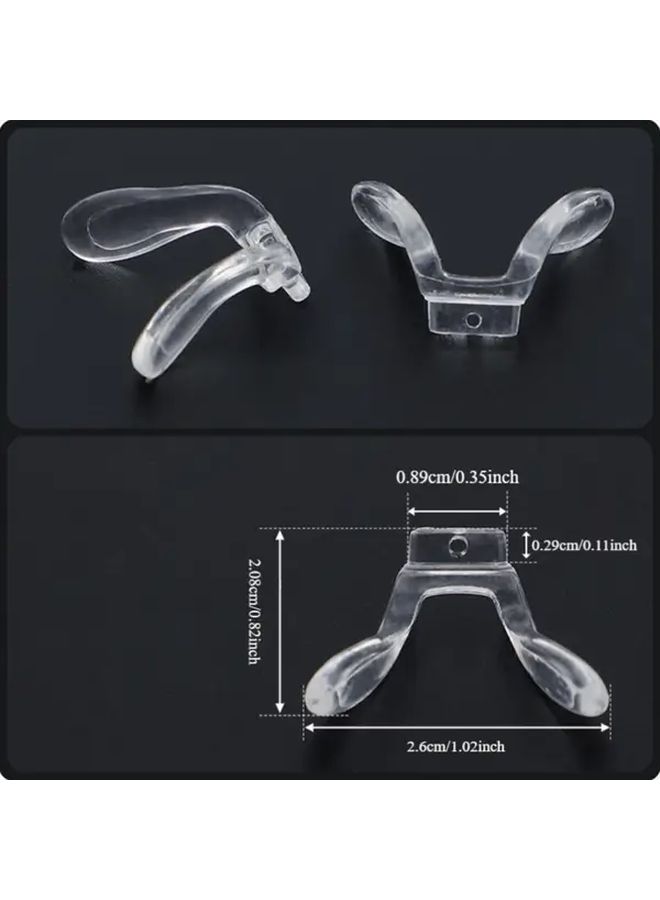 White Soft Silicone Nose Pads 4pcs Clear Bridge Inserts For Eyeglasses Repair Replacement - Image 2
