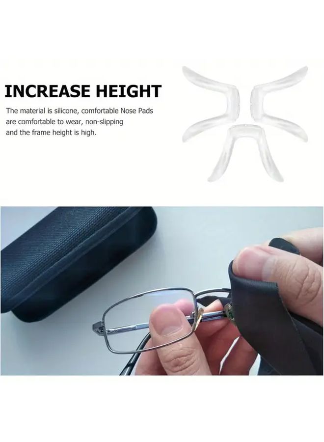 White Soft Silicone Nose Pads 4pcs Clear Bridge Inserts For Eyeglasses Repair Replacement - Image 5