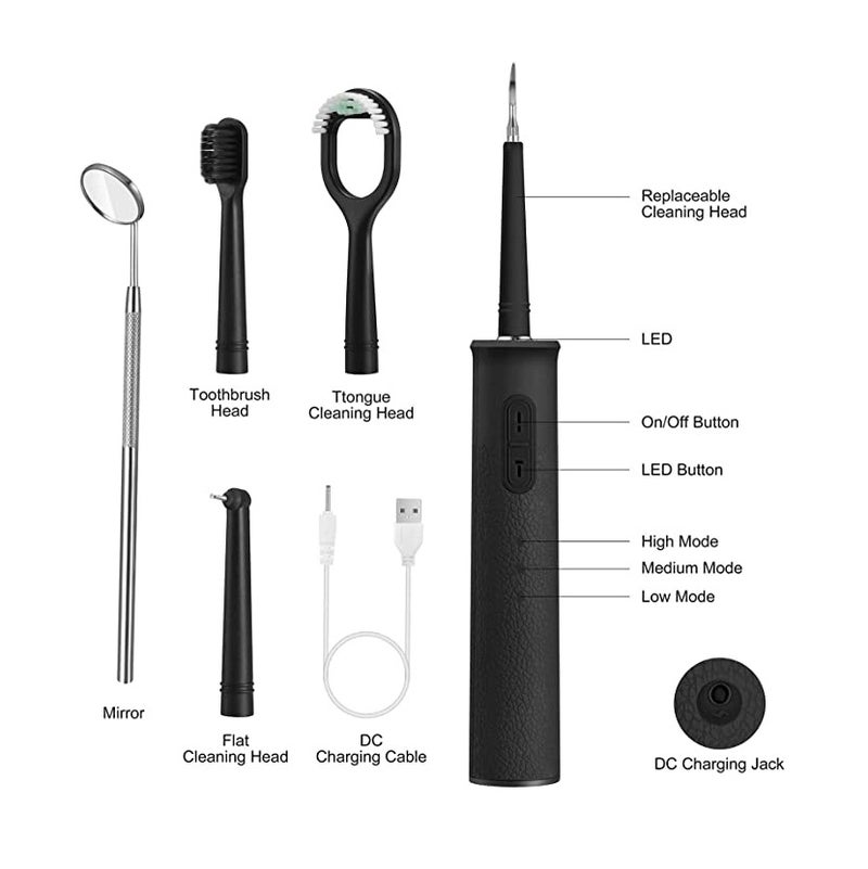 Tooth Cleaner, Ultrasonic Electric Toothbrush, Dental Calculus Remover, Oral Tongue Cleaner, Portable Tooth Cleaner - Image 3