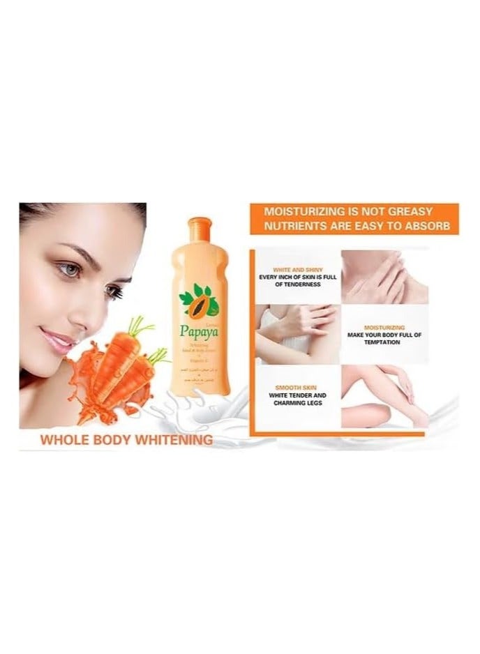 سيسيليا لوشن البابايا لتفتيح اليدين والجسم برتقالي( 600*2) ملليلتر - Image 2