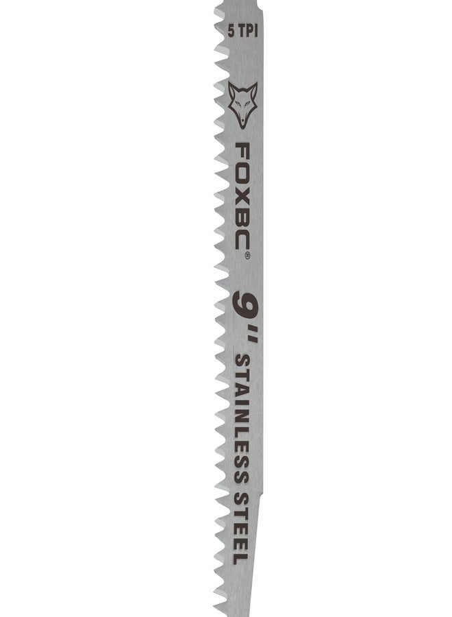 FOXBC 9 Inch Stainless Steel Frozen Meat Bone Saw Blades 5 TPI for Reciprocating and Sawzall Saws - 10 Pack - Image 5