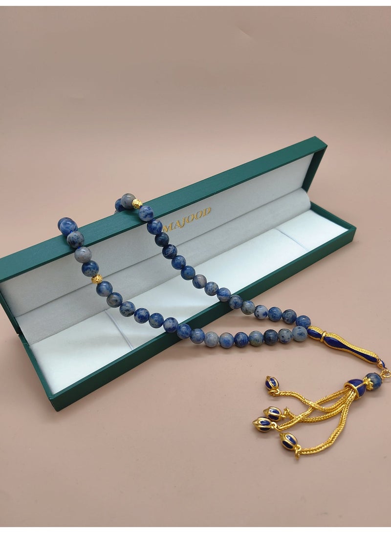 MAJOOD 45 Natural Graphic Stone Prayer Beads/8mm - Image 5