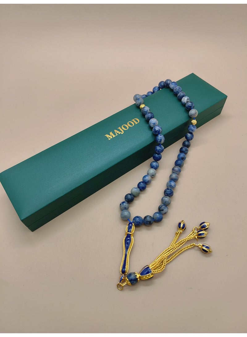 MAJOOD 45 Natural Graphic Stone Prayer Beads/8mm - Image 4