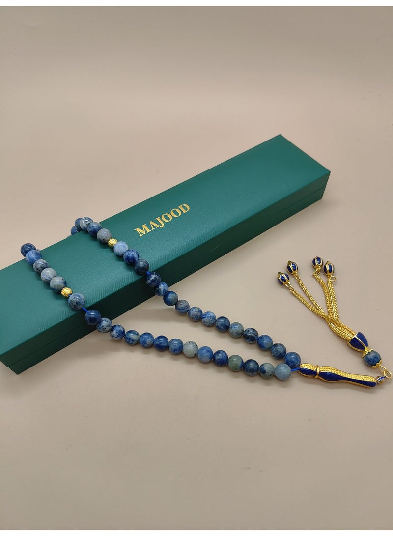 MAJOOD 45 Natural Graphic Stone Prayer Beads/8mm - Image 3