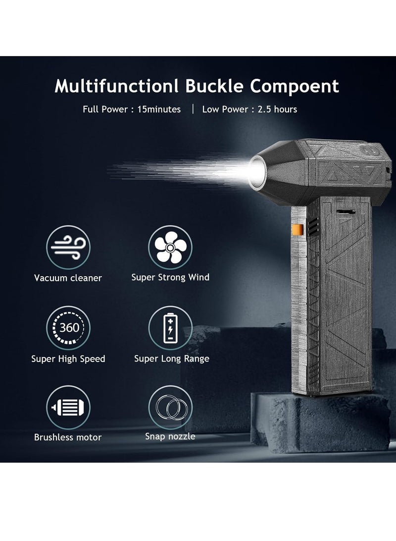 عام 130 ، 000 دورة في الدقيقة منفاخ لاسلكية ومكنسة كهربائية ، منفاخ كهربائية جافة لإزالة غبار السيارات ، مراوح عالية الطاقة ، تنظيف أوراق الشواء - Image 3