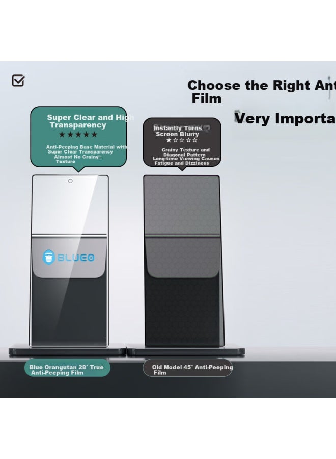 Blueo Blue Gorilla Tempered Glass Screen Protector For Samsung S25 Ultra, 28° Anti-Spy Anti-Shock Anti-Fingerprint Phone Film - Image 2