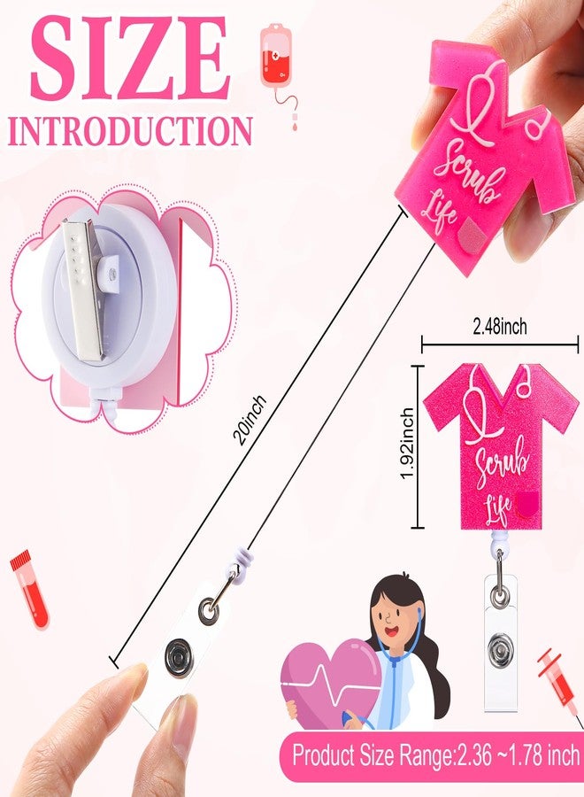 Quelay 18 Pcs Nurse Badge Reel Retractable with Alligator Clip, Nurse Graduation Gifts 2026 Bulk, Cute Scrub Badge Holder for Nursing Student Graduation, Medical Hospital Staff Appreciation(Fresh) - Image 3