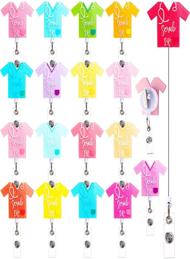Quelay 18 Pcs Nurse Badge Reel Retractable with Alligator Clip, Nurse Graduation Gifts 2026 Bulk, Cute Scrub Badge Holder for Nursing Student Graduation, Medical Hospital Staff Appreciation(Fresh) - Image 1