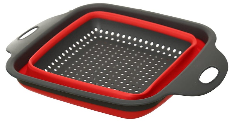 Kitchen WAre SquAre Sillicon Food Skimmer Set Of 2 Pieces Different Size - Multi Color - Image 1