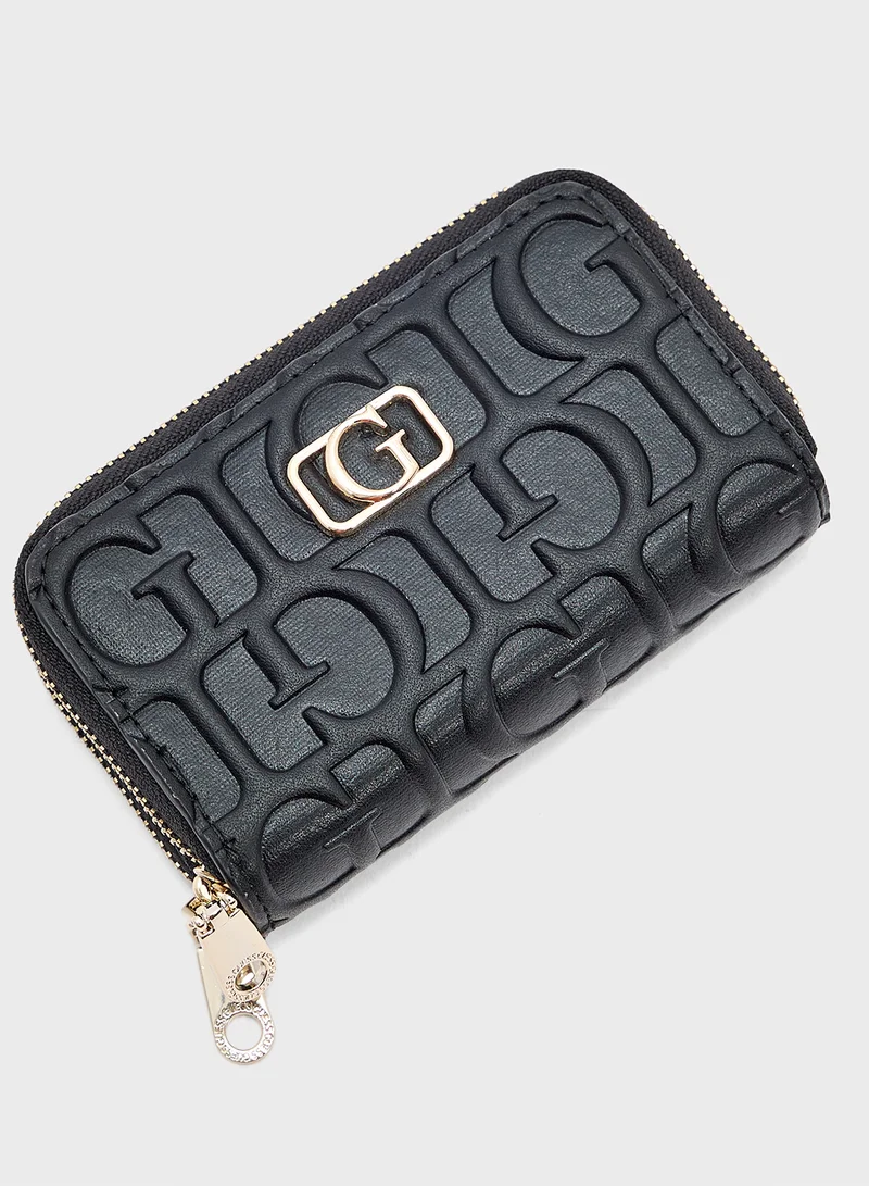 GUESS G Television Double Zip Mini Wallet